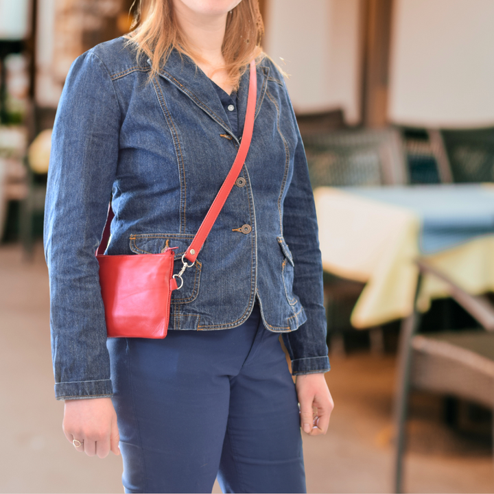 Small crossbody red purse