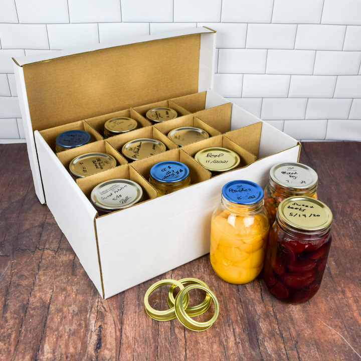 JAK Industrial Mason Jar Storage Box / Quart Jar Container