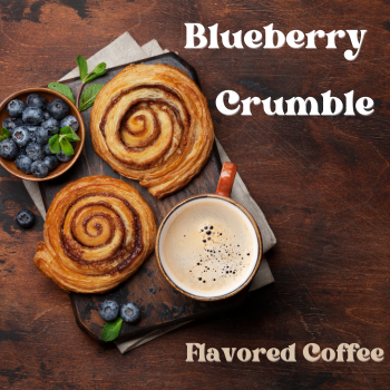 Blueberry Crumble Flavored Coffee - 1 Pound Whole Bean or Ground Coffee