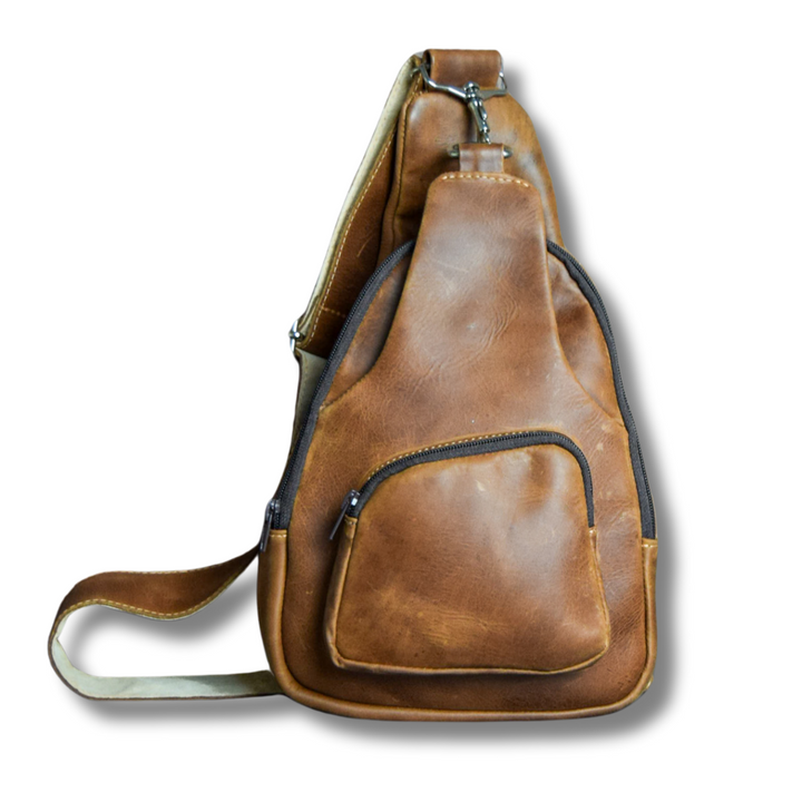 Leather sling bag