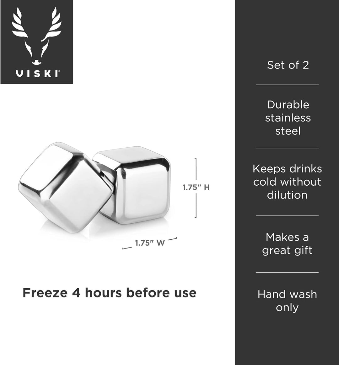 Glacier Rocks® Stainless Steel Ice Cubes by Viski