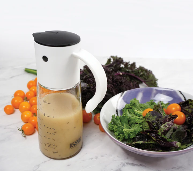 Glass Dispenser with Salad Dressing