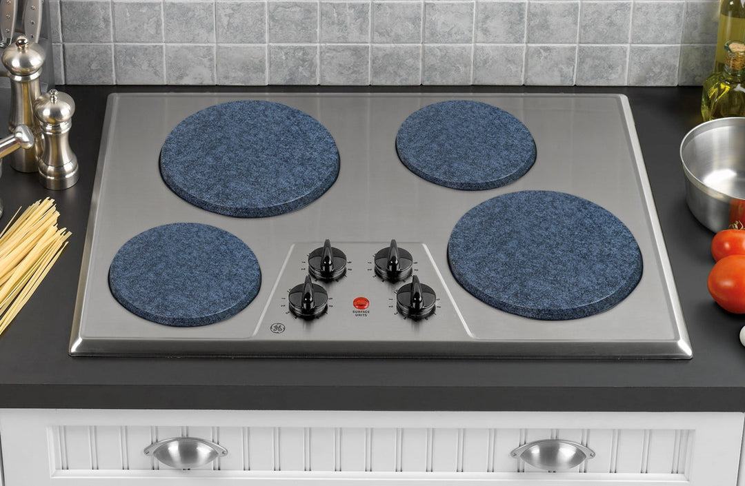 Black Granite Round Burner Cover Set by Reston Lloyd