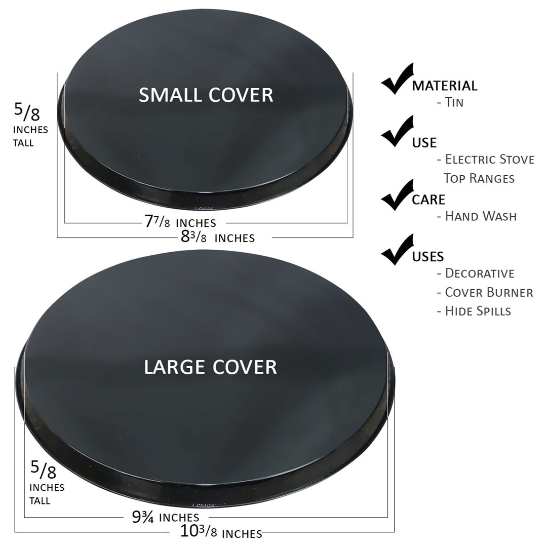 Black Granite Round Burner Cover Set by Reston Lloyd