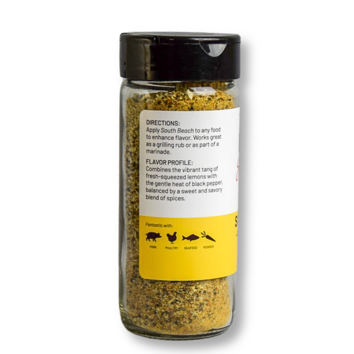 South Beach Lemon Pepper Seasoning Blend and Rub by Salted Perfection