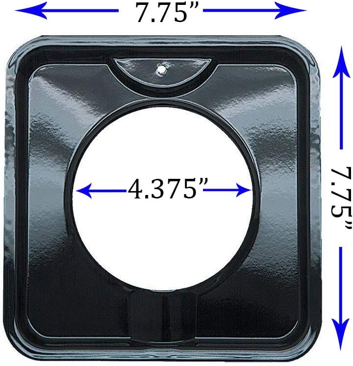 Single Black Porcelain Drip Pan by Range Kleen - SGP-400/P400