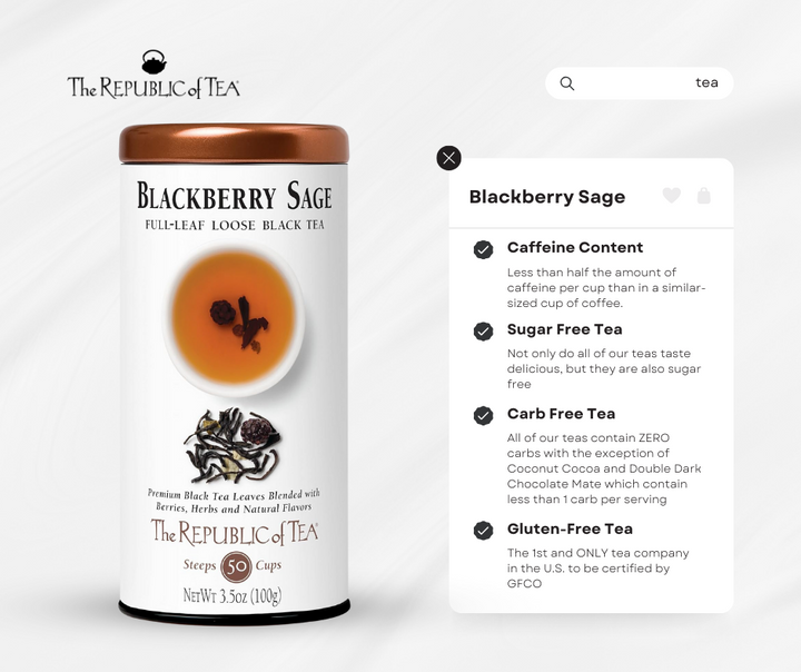 Blackberry Sage Full-Leaf Loose Black Tea by The Republic of Tea