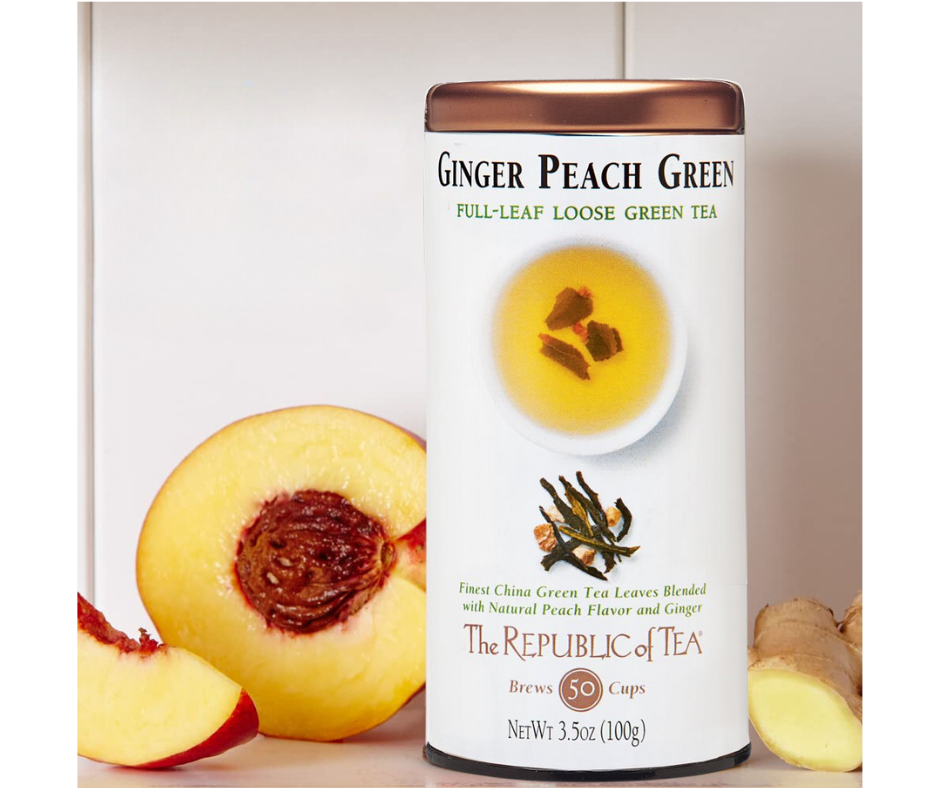 Ginger Peach Full-Leaf Loose Green Tea by The Republic of Tea