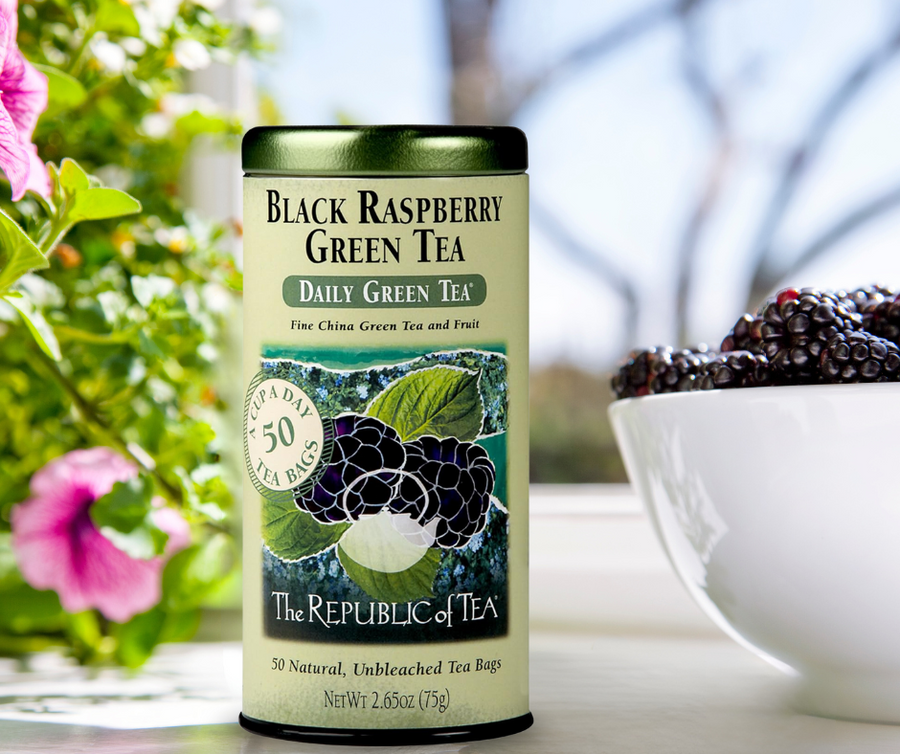 Black Raspberry Green Tea Bags by The Republic of Tea