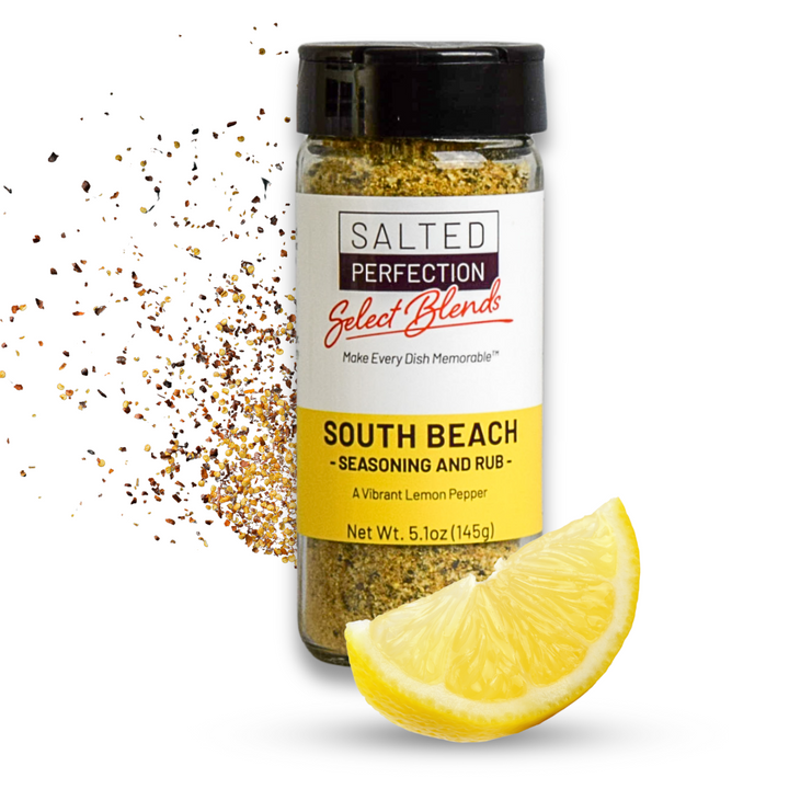 South Beach Lemon Pepper Seasoning Blend and Rub by Salted Perfection