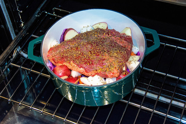 Taste of Home 5 Quart Enamel Cast Iron Dutch Oven