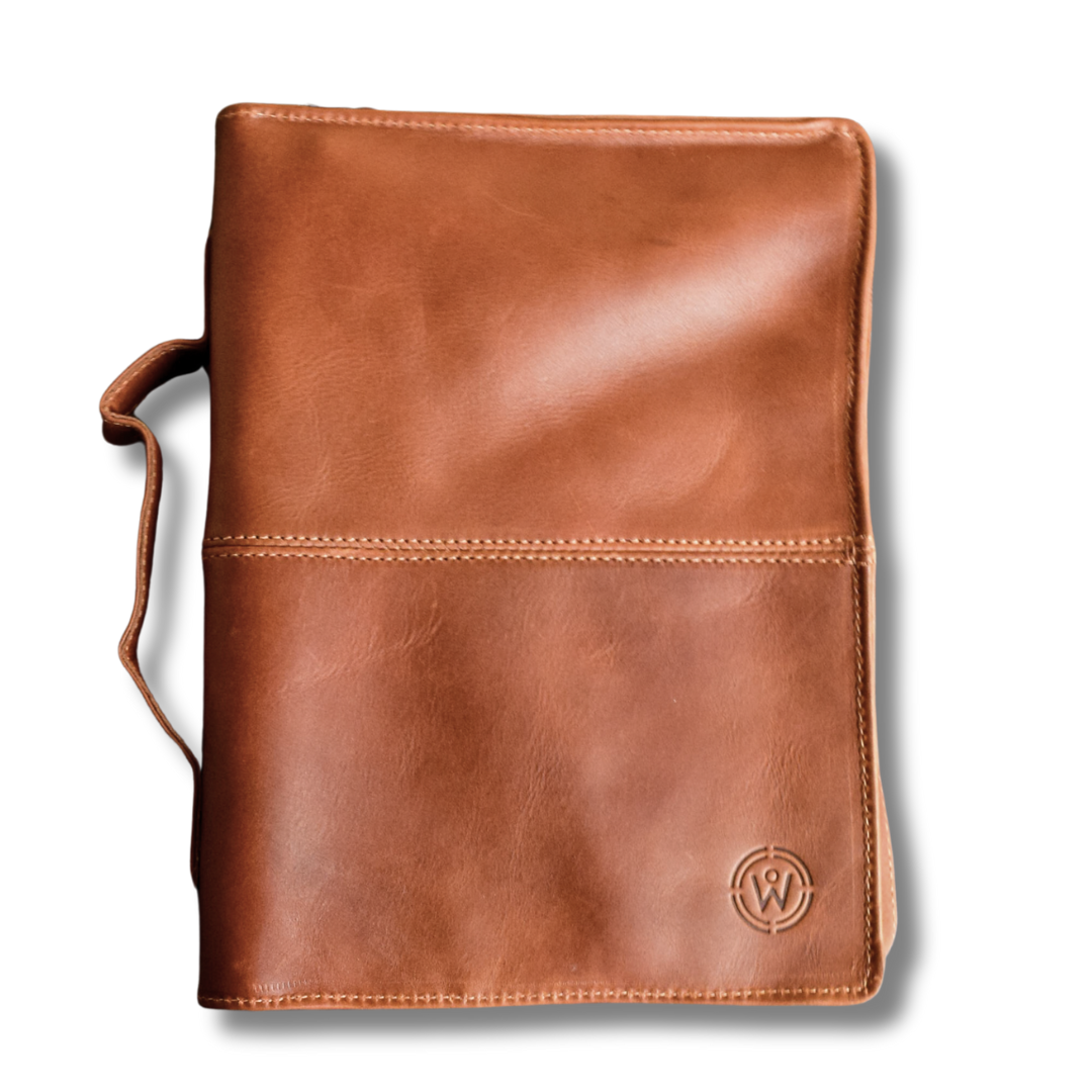 Brown Leather Bible Cover by World Orphans