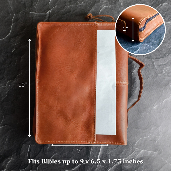 Back pocket of Bible Cover