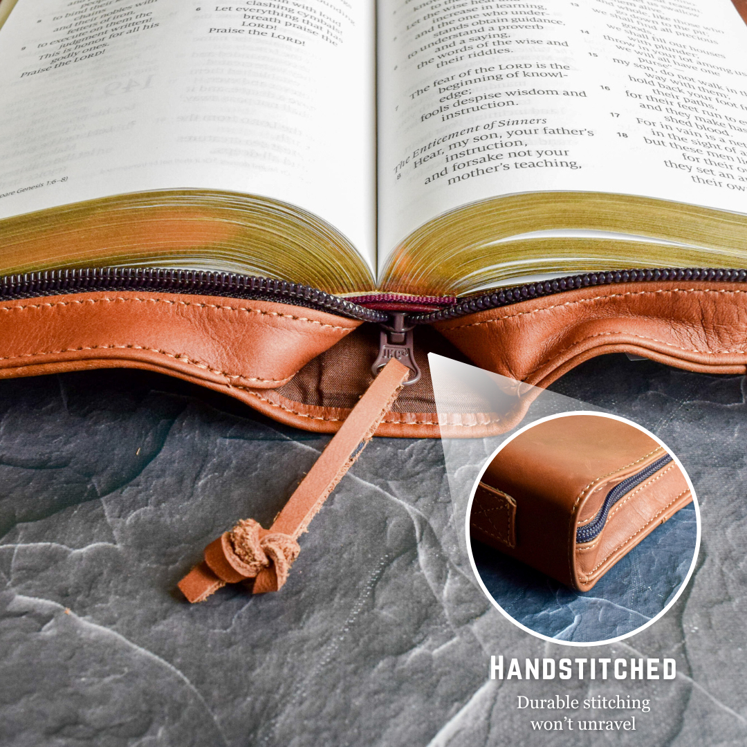 Bible Cover with Zipper Pull