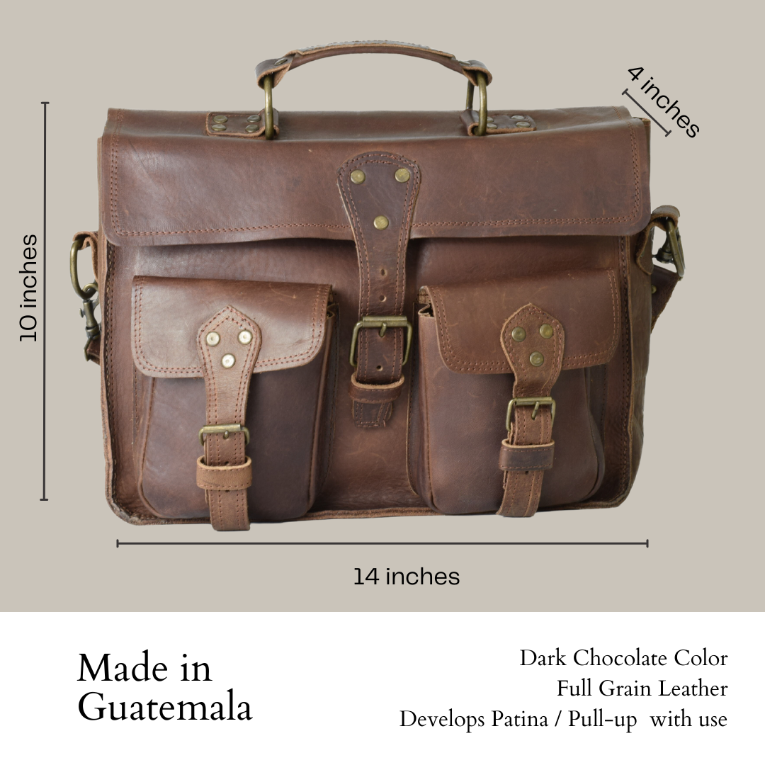 Men's briefcase - leather