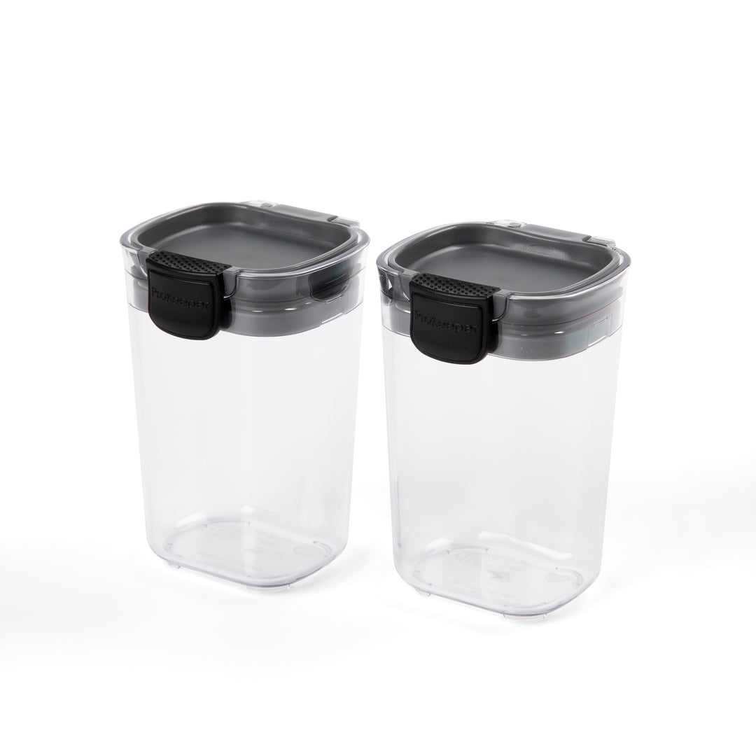 two empty airtight food storage containers