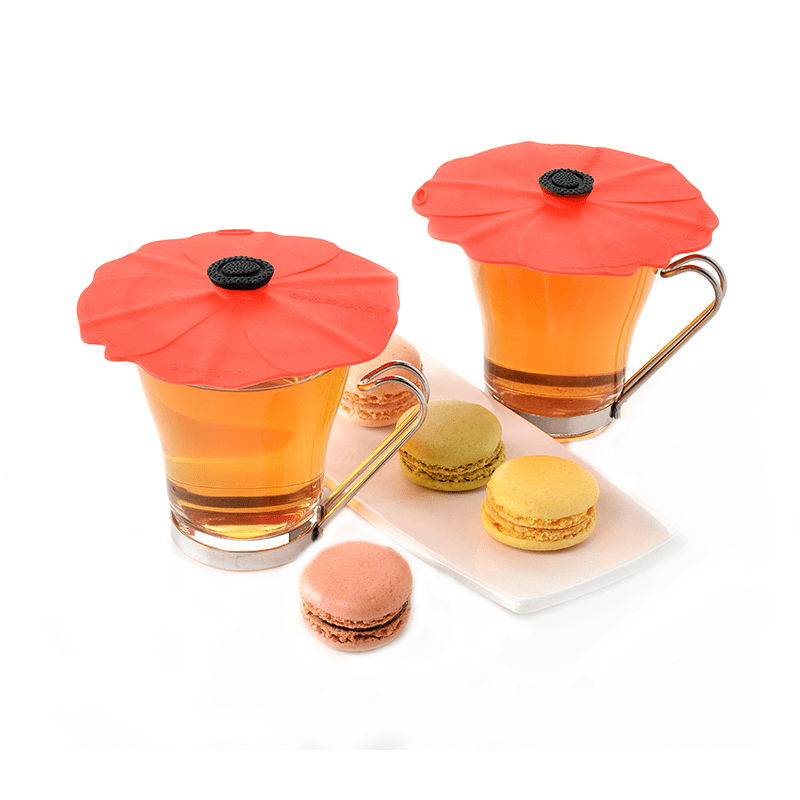 Charles Viancin Charles Viancin Poppy Drink Covers - 4 inch - Set of 2