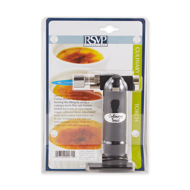 brand new culinary torch for creme brulee in packaging