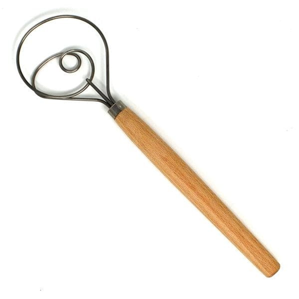 Norpro 12'' Danish Dough Whisk for baking goods like sourdough