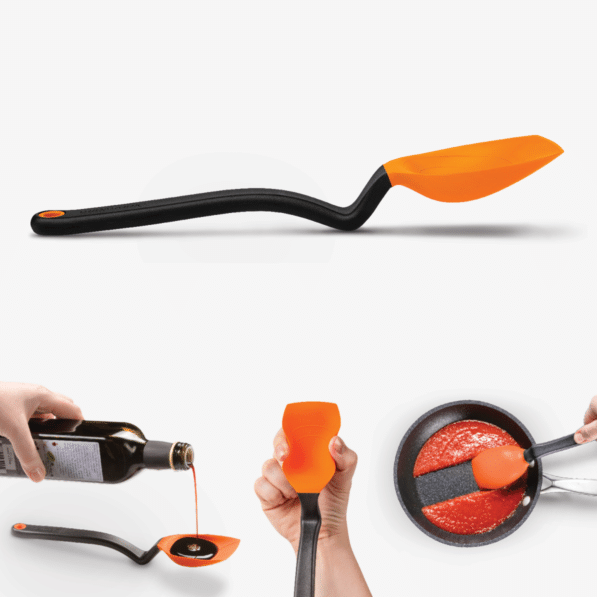 DreamFarm DreamFarm Supoon - Scrape, Stir, and Measure Silicone Spoon Orange