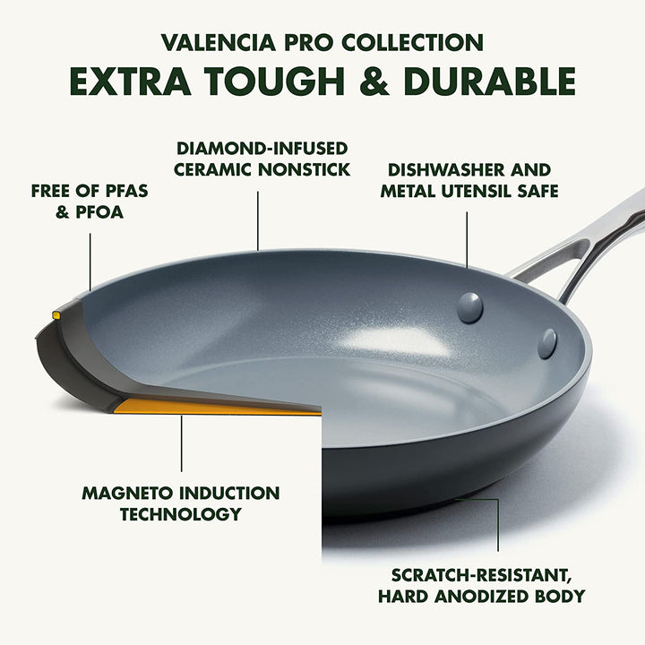 Greenpan GreenPan Valencia Pro 11 Piece Ceramic Nonstick Cookware Set