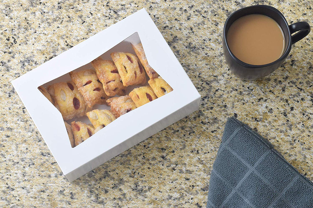 JA Kitchens White Bakery Boxes with Windows - Auto Popup