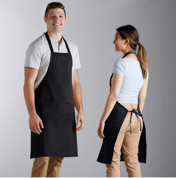 Kooi Housewares Bib Apron with 2 Pockets Black