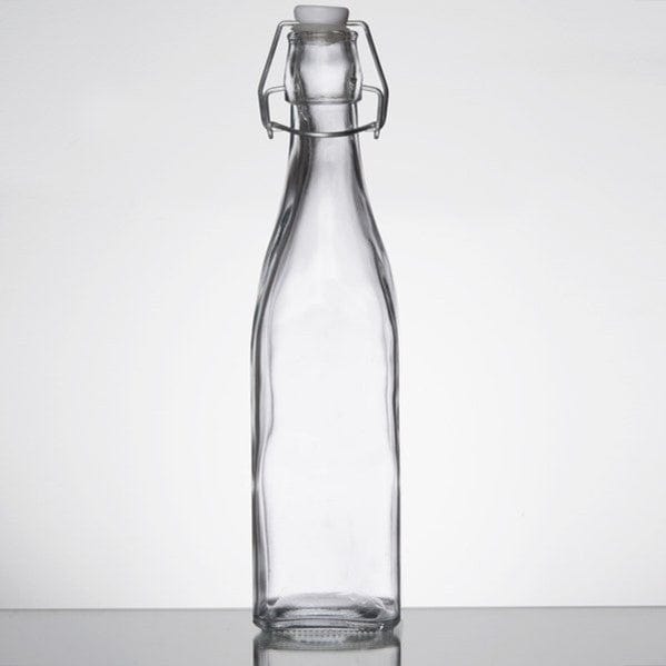 Kooi Housewares Acopa Clear Glass Bottle with Wire Ball Swing Top Lid