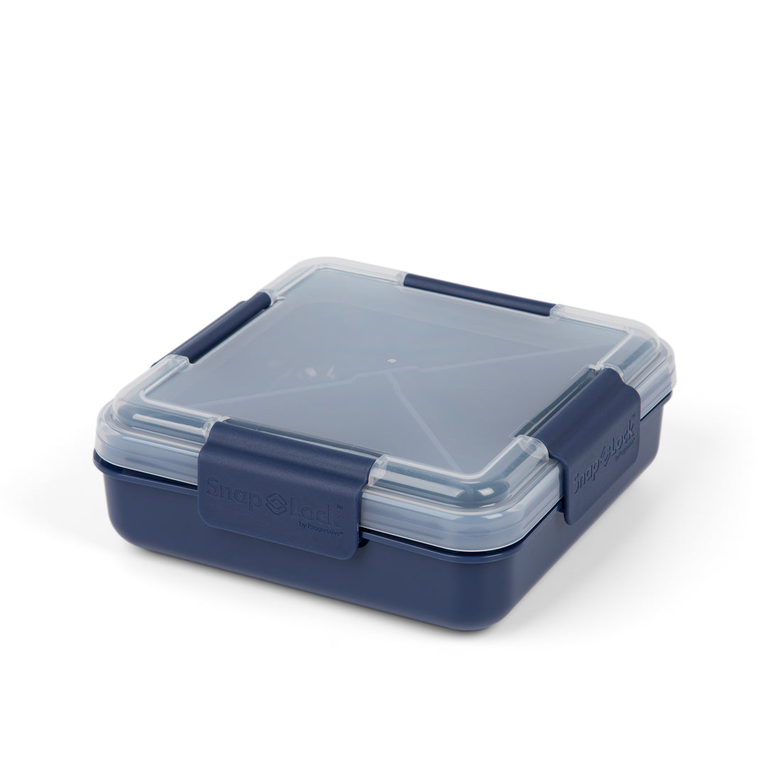 lockable bento box lunch container with snap lock lid