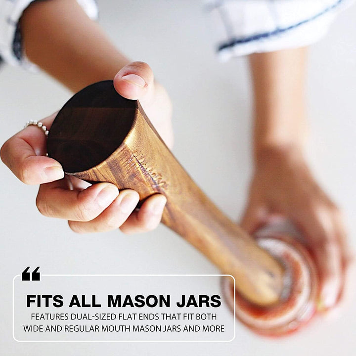 MasonTops Masontops Acacia Wood Pickle Packer / Tamper