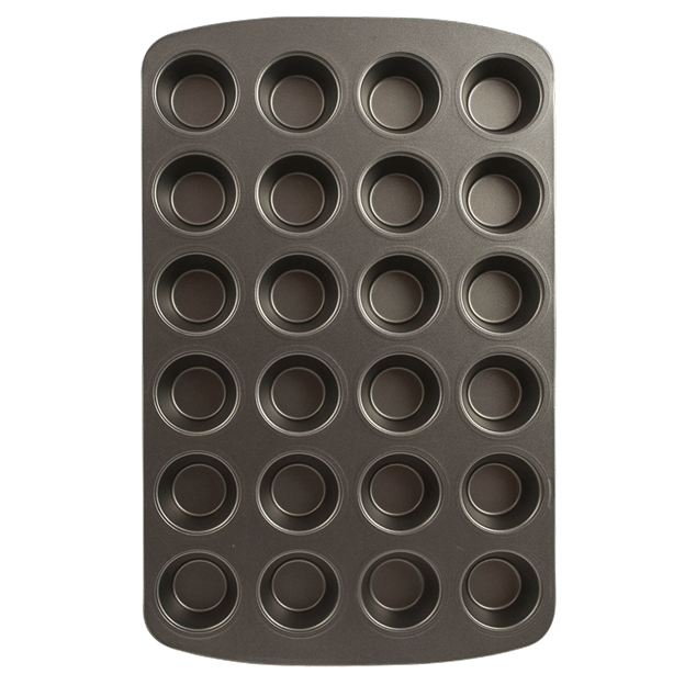 miniature muffin pan with 24 cups