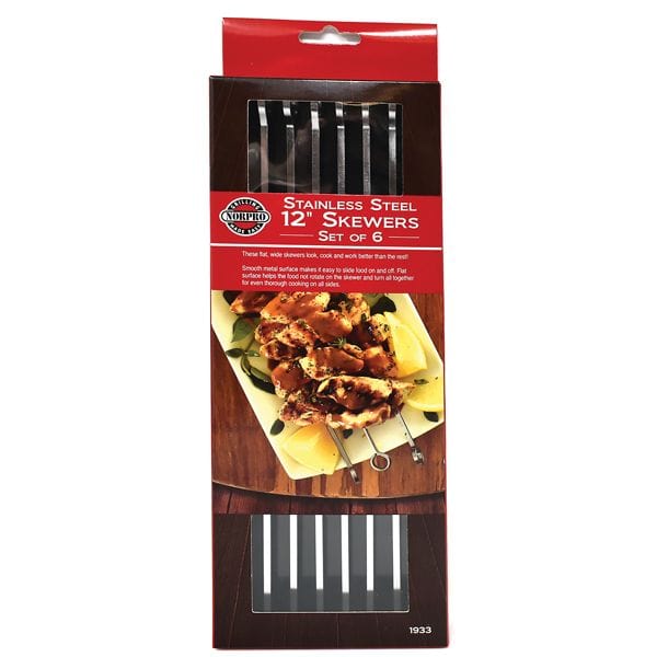 Norpro Stainless Steel Skewers - 12 Inch - Set of 6