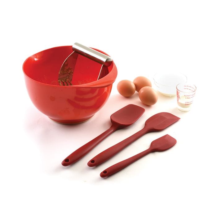 Norpro Norpro Set of 3 Silicone Spatulas  - Red