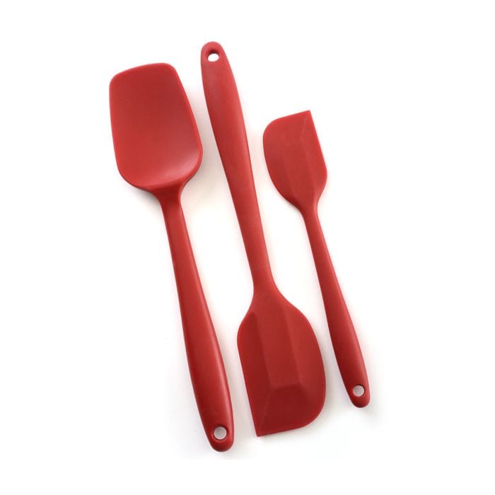 Norpro Norpro Set of 3 Silicone Spatulas  - Red