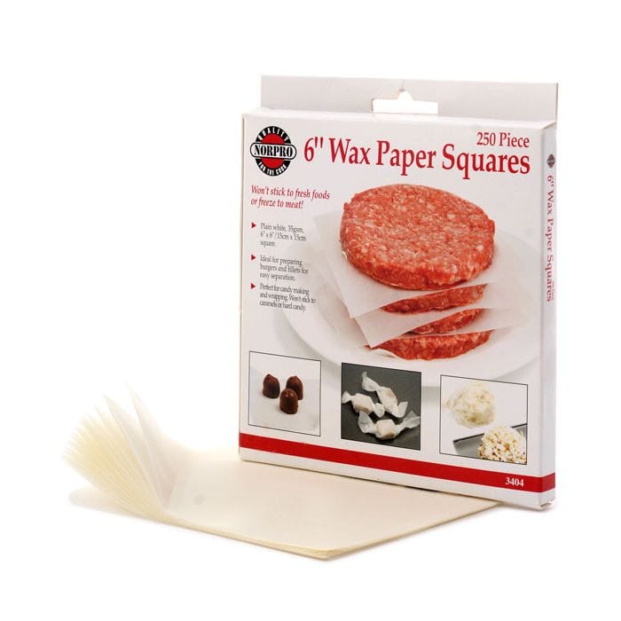 Norpro Norpro Square Wax Paper Pieces / Patty Press Sheets, 250 Sheets