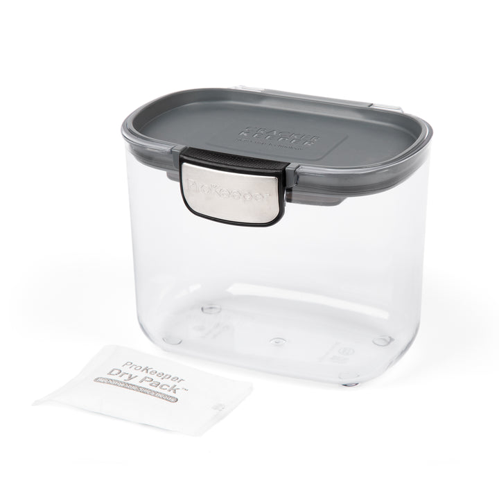 empty plastic airtight food storage container