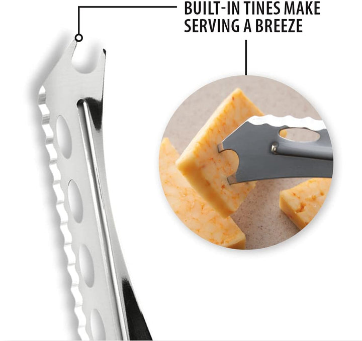 Rada Rada Cheese Knife - Stainless Steel Serrated Edge 9-5/8 Inches