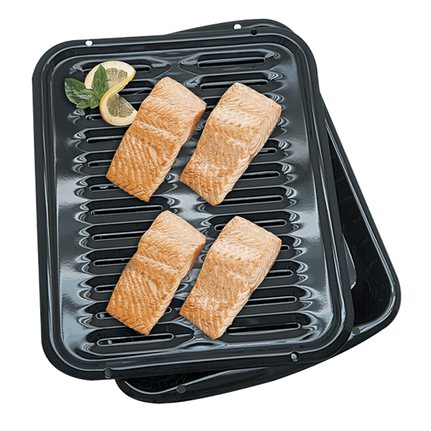 Range Kleen Range Kleen  2-Piece Heavy Duty Porcelain Full Size Broiler Pan & Grill