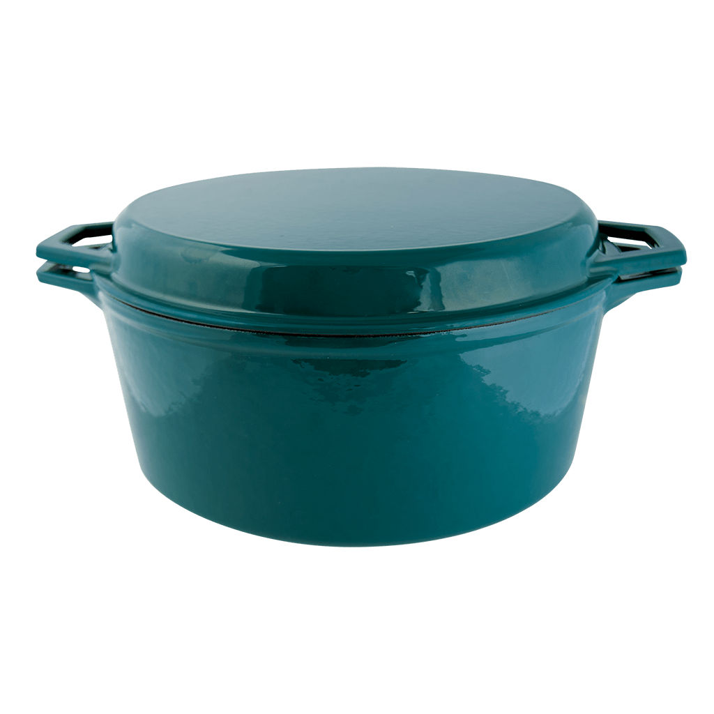 Range Kleen Taste of Home 7-Quart Enameled Cast Iron Dutch Oven with Grill Lid