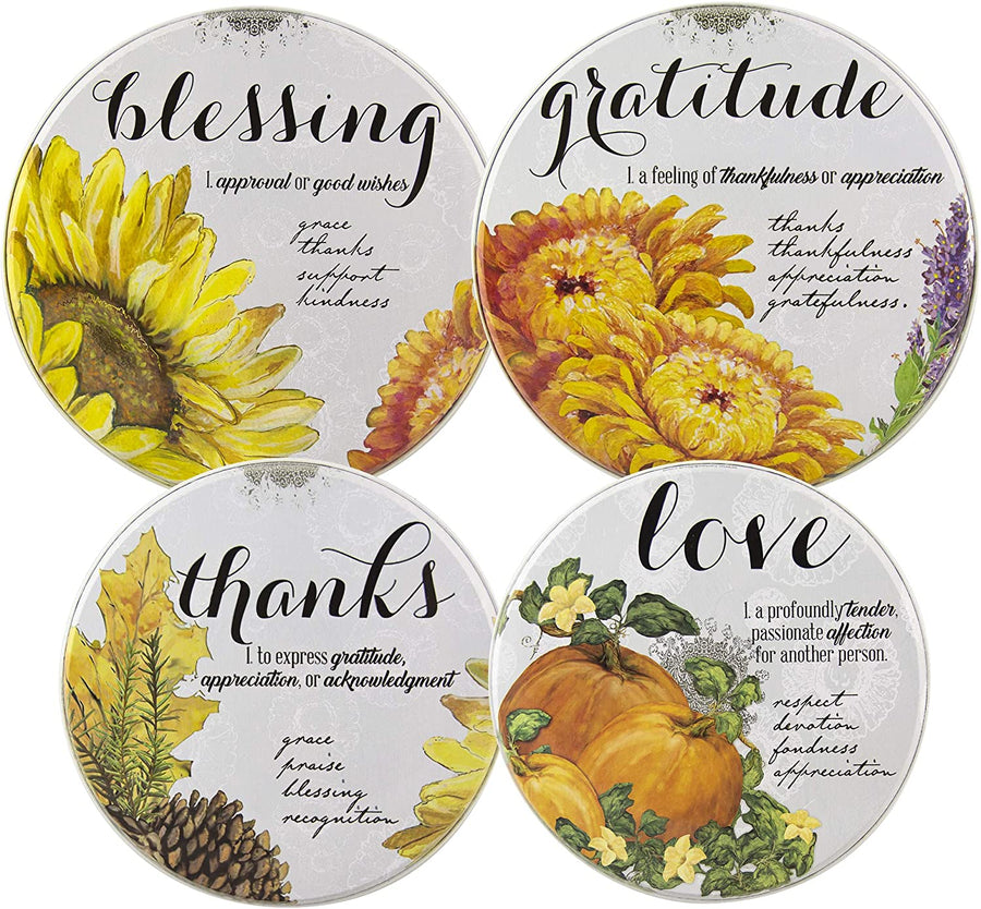 Range Kleen Fallitudes Design - Set of 4 Round Range / Stove Burner Covers