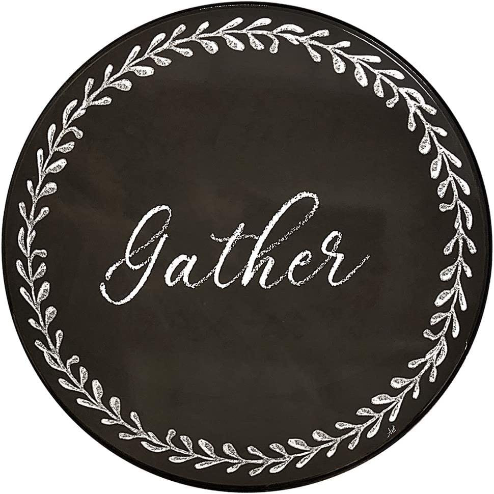 Range Kleen Range Kleen "Daily Gratitudes" Round Burner Kover - Chalkboard or Wood Design