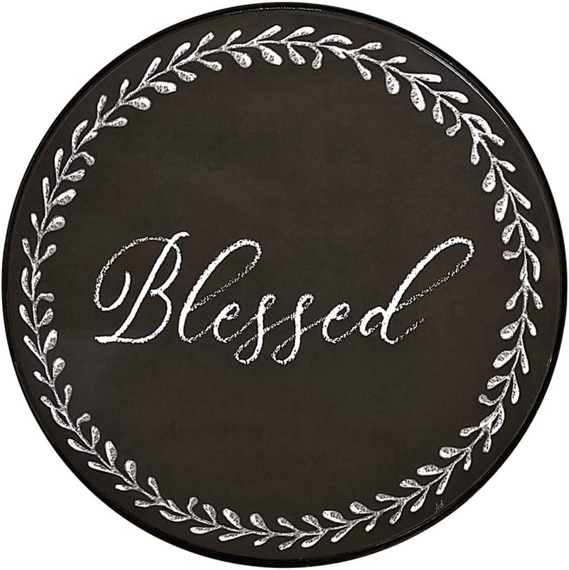 Range Kleen Range Kleen "Daily Gratitudes" Round Burner Kover - Chalkboard or Wood Design