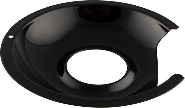 Range Kleen Range Kleen P1056RGE8 Style D Black Porcelain 4-Pack Drip Pans and Trim Rings for GE/Hotpoint