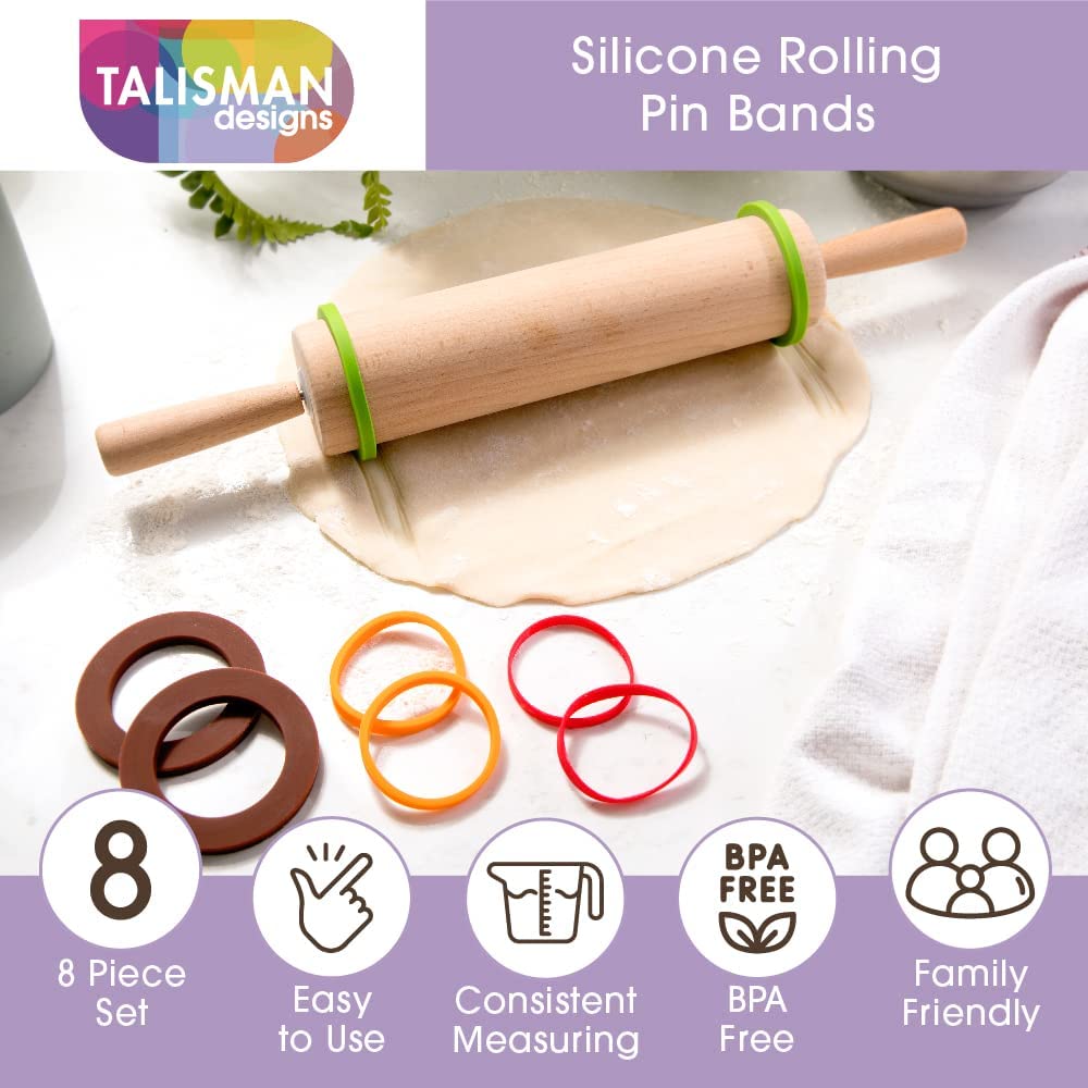 Talisman Rolling Pin Bands - Set of 4