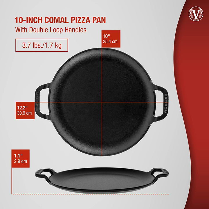 Victoria Cast Iron Victoria Cast Iron Pizza Pan/Comal - 10 inch