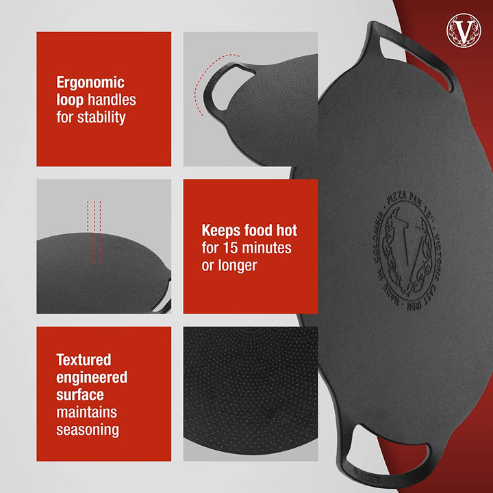 Victoria Cast Iron Victoria Cast Iron Pizza Pan/Comal - 15 inch