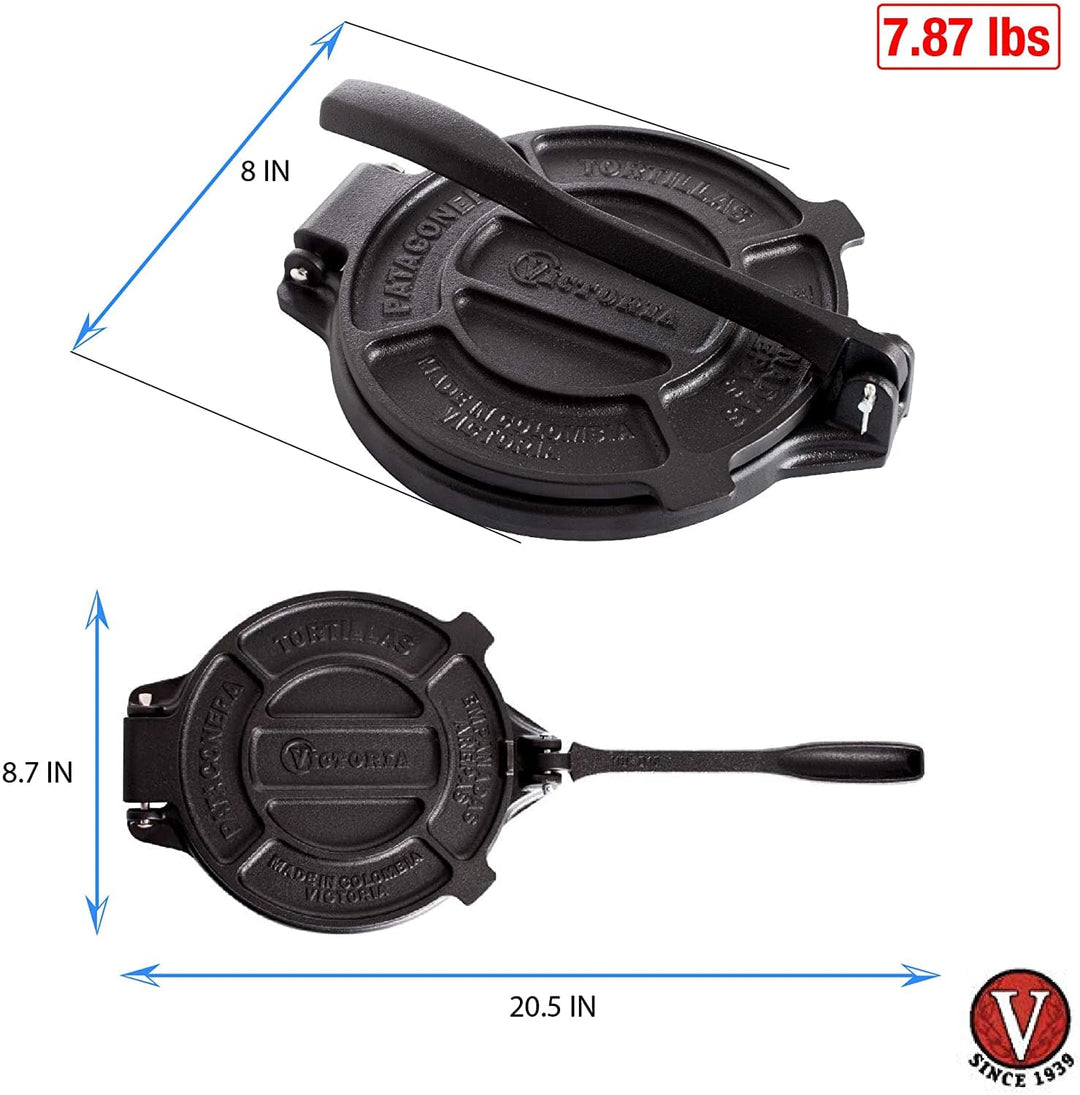 Victoria Cast Iron Victoria Cast Iron 8" Tortilla Press